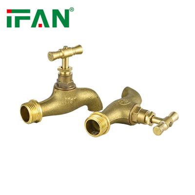 China Modern IFAN Professional Plumbing Materials 3/4 Inch Outdoor Water Faucets Garden Taps Brass Bibcock for sale