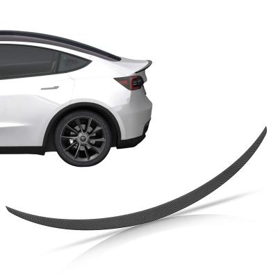 China sustainable & practice & No Smell Custom Carbon Fiber Spoiler For Tesla Wing Performance Spoiler 2021 Y Mode Trunk Lip Spoiler for sale