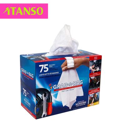 China Stocked 75 Pieces Soft Strongly Microfiber Reusable Absorbent Microfiber Self Drying Cleaning Cloth Towel Wash Station For Car for sale