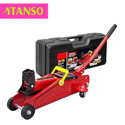 China Car Jack 1.5 Ton 3 Ton Hydraulic Floor Car Jack With Blow Molding Storage Carrying Case for sale