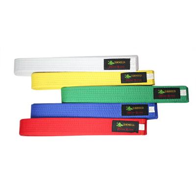 China Custom Colorful Cotton/Polyester Taekwondo Belt Belts With Logo Karate Belt For Sale for sale