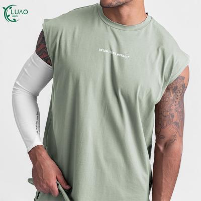 China Wicking Tank Top Solid Color Men Breathable Sleeveless Moisture T-Shirt Quick Dry Fitness Wear For Gym Training Jogging Tank Top for sale