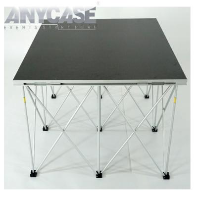 China 6082-T6 Aluminum+plywood portable stage system riser mobile used 4ft portable stage for sale for sale