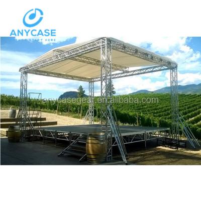 China Popular wedding ACS concert decoration aluminum truss with roof DJ spigot truss event stage stage for sale for sale