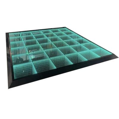 China Portable Theme Park Rgb Dancing Panels , 3d Infinity Mirror Led Dance Floor for sale