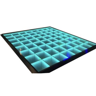 China magnetic wireless rgb 3d dj theme park led dance floor mat for sale