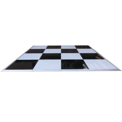 China EUROPEAN ACS 4'x4 High Gloss Black and White Indoor Outdoor Dance Floor for Wedding Party for sale