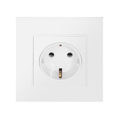 China 16A European Standard Material Flush Mount PC Wall Switch Socket Q1W067 for sale