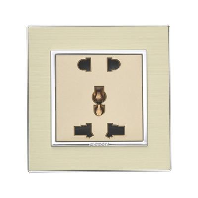 China Q8 Series 5 Pin Universal Socket Aluminum Panel Wall Switch Socket Q8G013 for sale