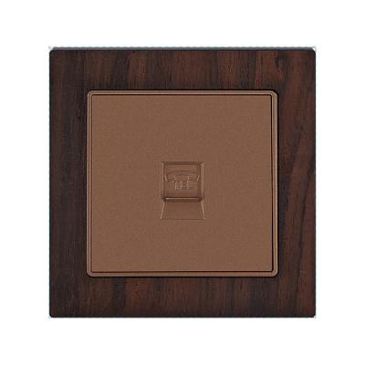 China G9 Series Telephone Socket Wall Switch Wooden Socket 86X88MM for sale