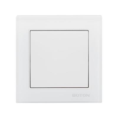 China Glass G9 Series 1 Gang Switch White Glass Switch British Standard Wall Switch 86X88MM for sale