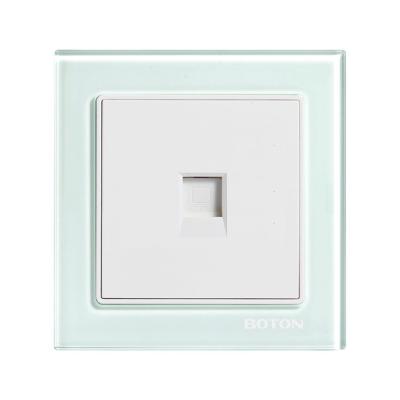 China G9 Computer Glass Socket Panel Green Glass Wall Socket 86X88MM for sale