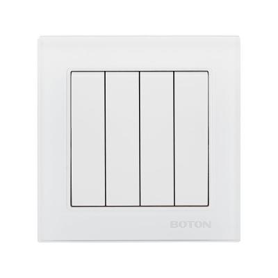 China G9 Series 4 Wall Strip Glass Switch Blank Glass Switch British Standard 86X88MM for sale