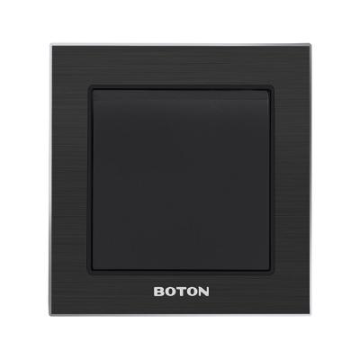 China BOTON 1 Strip Switch Aluminum Panel Wall Switch British Standard Double Pole Recessed Socket G9AB002 for sale