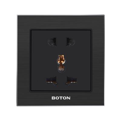 China BOTON 5 Pin Socket Aluminum Panel Hotel Wall Switch Socket G9AB012 for sale