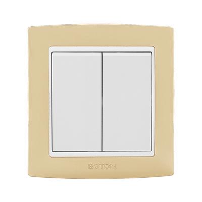 China The Group of Ten Series 2 Gang 2 Way Switch Wall Switch Recessed Socket 86X91MM for sale