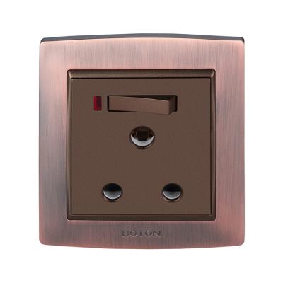 China Group of Ten Series 15A Switched Socket Grounding Recessed Touch Single Phase Wall Switch Socket 86X91MM for sale