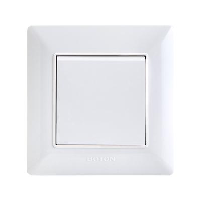 China K1 Series 1 Gang Switch PC White Panel European Standard Wall Switch 83X83MM for sale