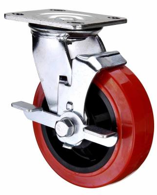 China Indoor Machinery 125Mm Silence 200Kg Casters Swivel Caster Wheel With Brake for sale