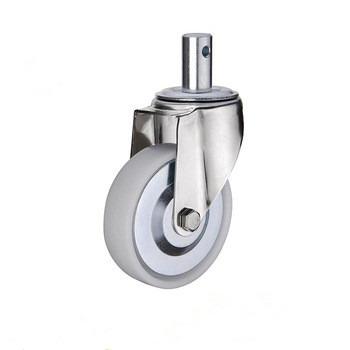 China Interesting Price 75mm Stem Pivot Castor Wheel White Plastic Swivel Caster for sale