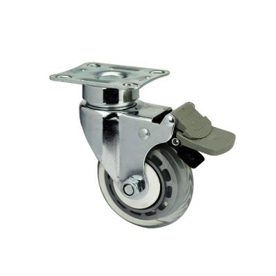 China Furniture Guangzhou 3 Inch Polyurethane PU Caster Wheel Manufacturer Medical Industrial Caster Wheels For Stretcher for sale