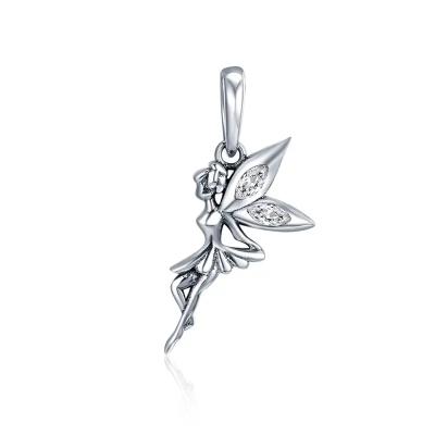 China Wholesale FASHIONABLE 925 Sterling Silver Flower Fairy Dangle Pendant Charms Elf Charm Fit Women Bracelets Necklaces DIY Jewelry for sale