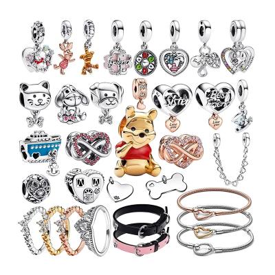 China TRENDY High Quality 925 Sterling Silver Charms For Jewelry Making Collectible Bead Pet Dangle Charm Fit Pandoraer Bracelet DIY for sale