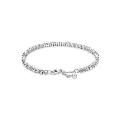 China TRENDY 925 Sterling Silver Clear Zircon Stone Chain Bracelet Jewelry Gift Pave Bracelet for Women for sale