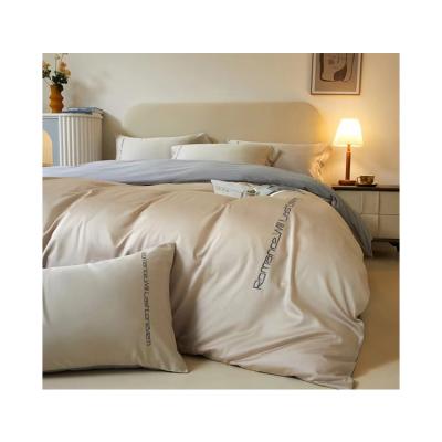 China Viable Hot Sale Bedding Comforter Sets Bedspread Bedding Set Solid Color Luxury Four-Piece Bedding Sets Te koop