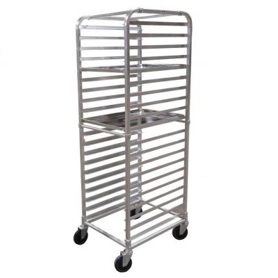 China Restaruant Kitchen Bakery Equipment Aluminum Baking Rolled Oven Trolley Bun Pan Rack for sale