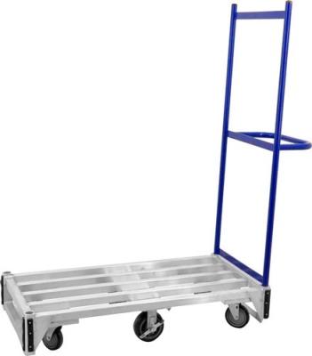 China Low Platform Aluminum U-Boat Tool Metal Platform Hand Cart Aluminum Trolley Truck With 6 Wheels for sale