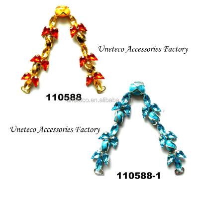 China Shoe Buckle Class Mexico Market Design Ladies Summer Rhinestone Shoe Chain for sale