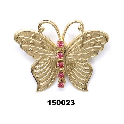 China Brass Shoe Buckle Rhinestone Butterfly Metal Buckle Ornament For Shoes Decoration for sale