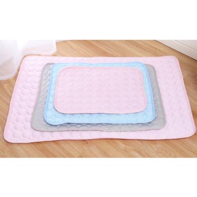 China Mesh Pet Summer Cooling Mat Summer Cool Breathable Silk Pet Ice Cooling Mat for sale