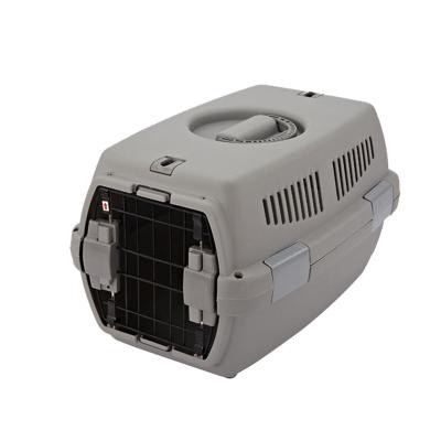 China Travel Outdoor Pet Carrier Cat Pet Transport Box Plastic Breathable Wholesale Pet Carrier Cage for sale