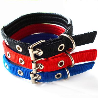 China Hot Selling DETACHED Nylon Pet Collar Dog Foam Soft Leather Striped Collar for sale