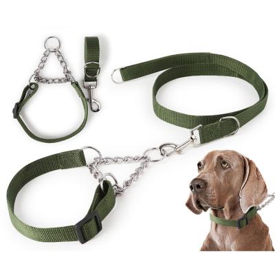 China China Dog Collar and Viable Wholesale Nylon Dog Collar and Leash Chain Dog Leash Set for sale