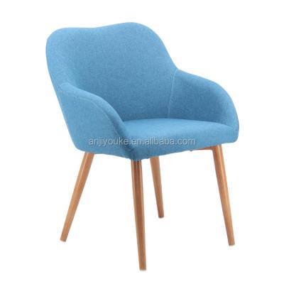 China Modern Fabric Dining Chair Modern Leisure Mental Low Chair For Cafe for sale