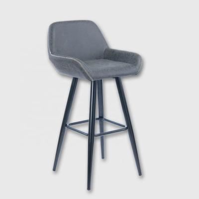 China Modern Furniture European Simple Style New Restaurant Bar Chair High-gray Gray Outdoor Arm And American Dining Chairs for sale