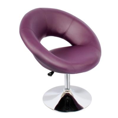 China New Design Modern Commercial Crescent Back Swivel Bar Semi Wrap Chair For Office Club Lounge for sale