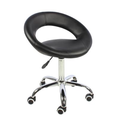 China Modern Colorful Moon Hairdressing Extended Chair Leather Swivel Stool for sale