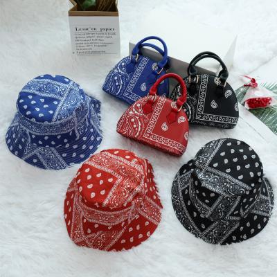 China 2021 Fashion New Arrivals Bucket Hats And Bandana Purse Set Women Handbags Ladies Handbags Luxury Handbags For Women Purses for sale