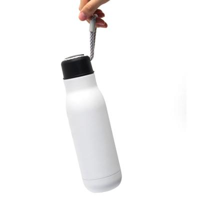 China Portable Double Wall Tumbler Business Sports Vacuum Insulation Stainless Steel Bottle With Cotton Rope for sale