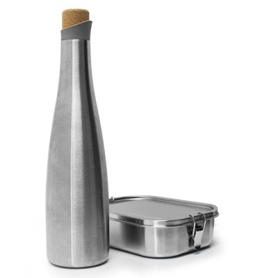 China Steamable New Arrival Stainless Steel Wine Bottle and Lunch Food Storage Box Set for sale