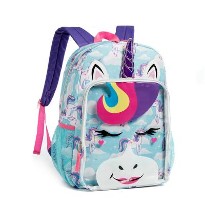 China 2021 Hot Selling Fashion Kids Kindergarten Unicorn Girl Waterproof Backpack Wholesale Waterproof School Bag For Kids Elementary Bookbag for sale