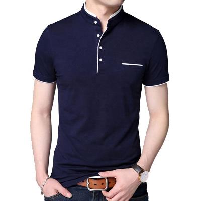 China Summer Men's Anti-wrinkle And Sleeve Spring Short T-shirt With Short Collar Leisure Large Size Slim Men'S Polo Shirt for sale