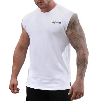 China 2022 Summer QUICK DRY Men's Oversized Fitness Vest Vest T-shirt Men Custom Printed Quick Dry Bottom Shirt Custom Logo for sale