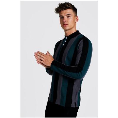 China Anti-wrinkle Euro Code 2022 new men's spring and summer printed long sleeve T-shirt, european men's lapel polo shirt for sale