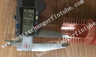 Chine Tubes à ailettes expulsés de haut radiateur de cuivre avec la taille d'aileron de 10.5mm à vendre