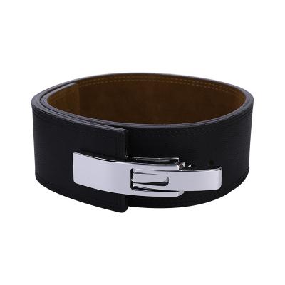 China New Type Breathable Top Selling Weightlifting Belt Leather Belt Custom Cowhide Strips Weightlifting Belt for sale